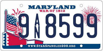 MD license plate 9AN8599