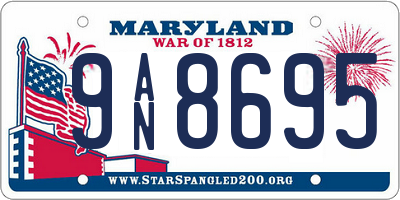 MD license plate 9AN8695