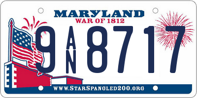 MD license plate 9AN8717