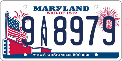 MD license plate 9AN8979