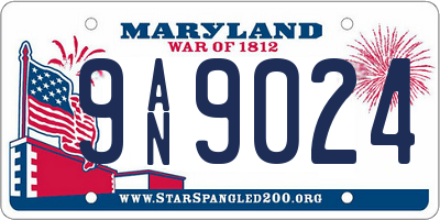 MD license plate 9AN9024