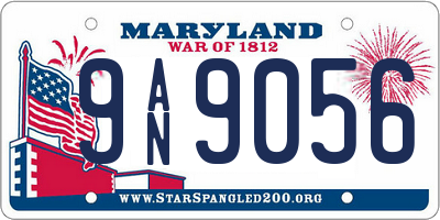 MD license plate 9AN9056