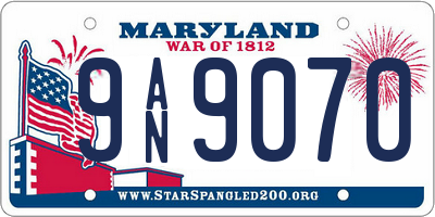 MD license plate 9AN9070