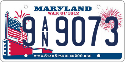 MD license plate 9AN9073