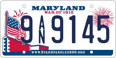 MD license plate 9AN9145