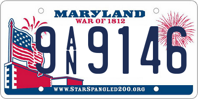 MD license plate 9AN9146
