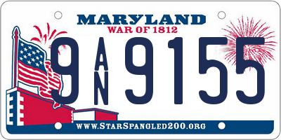 MD license plate 9AN9155