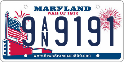 MD license plate 9AN9191