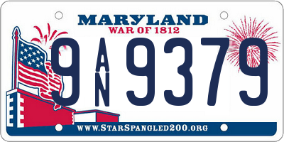 MD license plate 9AN9379
