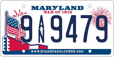 MD license plate 9AN9479