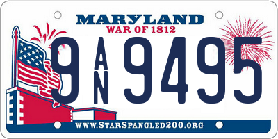 MD license plate 9AN9495
