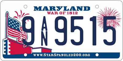 MD license plate 9AN9515