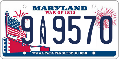 MD license plate 9AN9570