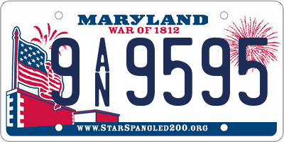 MD license plate 9AN9595