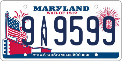 MD license plate 9AN9599