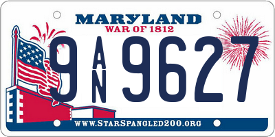 MD license plate 9AN9627