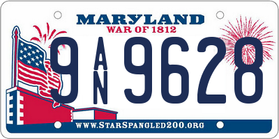 MD license plate 9AN9628