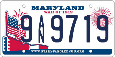MD license plate 9AN9719