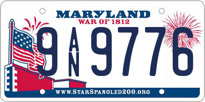 MD license plate 9AN9776