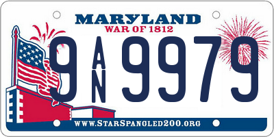 MD license plate 9AN9979