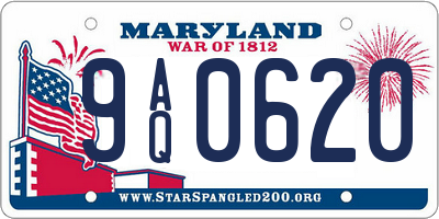 MD license plate 9AQ0620