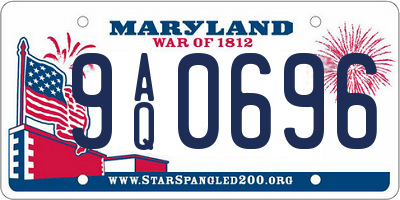 MD license plate 9AQ0696