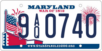 MD license plate 9AQ0740