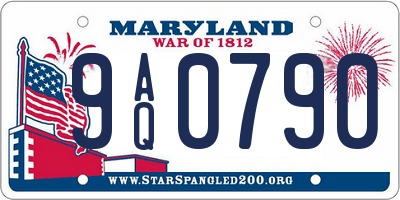 MD license plate 9AQ0790