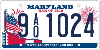 MD license plate 9AQ1024