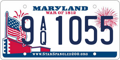 MD license plate 9AQ1055