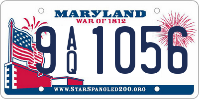 MD license plate 9AQ1056