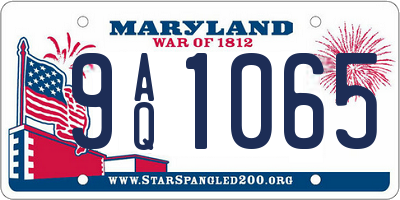 MD license plate 9AQ1065