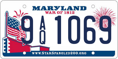 MD license plate 9AQ1069