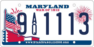 MD license plate 9AQ1113