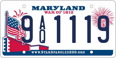 MD license plate 9AQ1119