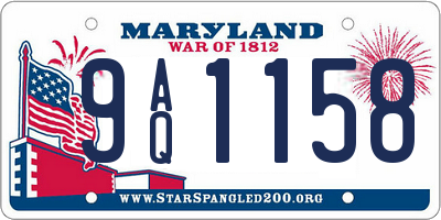 MD license plate 9AQ1158