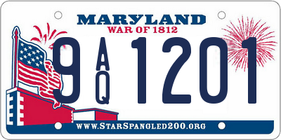 MD license plate 9AQ1201
