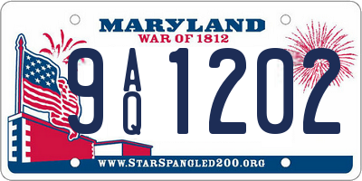 MD license plate 9AQ1202
