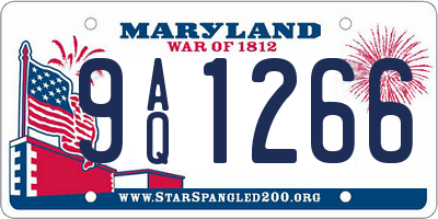 MD license plate 9AQ1266