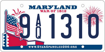 MD license plate 9AQ1310
