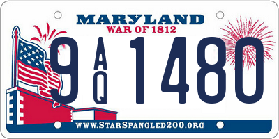 MD license plate 9AQ1480