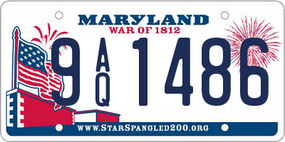 MD license plate 9AQ1486