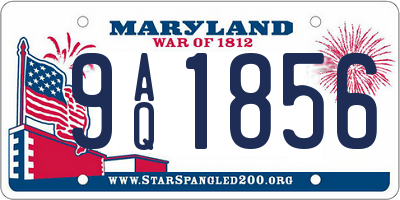 MD license plate 9AQ1856