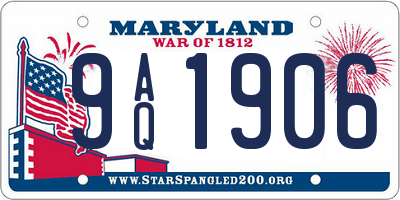 MD license plate 9AQ1906