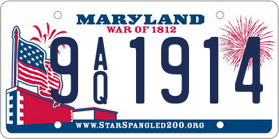 MD license plate 9AQ1914