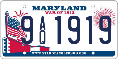 MD license plate 9AQ1919