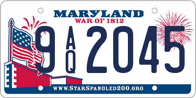 MD license plate 9AQ2045