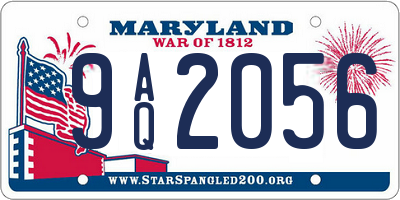 MD license plate 9AQ2056