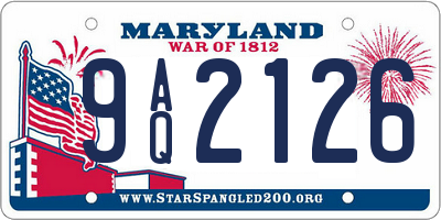 MD license plate 9AQ2126
