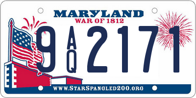 MD license plate 9AQ2171